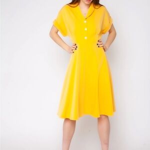 Wedtrend like new yellow midi dress